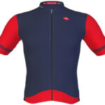 Imagen delantera del maillot revolution blue trouble